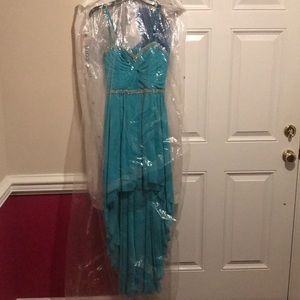 Blue/Teal color prom dress